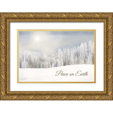 Lava Mountain Snow Storm    Gold Ornate Wood Framed Art Print with Double Matting by Deiter, Lori