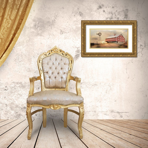 Here Comes the Sun Gold Ornate Wood Framed Art Print with Double Matting by Deiter, Lori