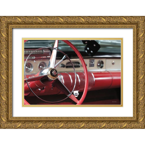1955 Buick Supra Gold Ornate Wood Framed Art Print with Double Matting by Deiter, Lori