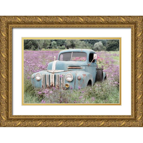 Truckload of Happiness Gold Ornate Wood Framed Art Print with Double Matting by Deiter, Lori