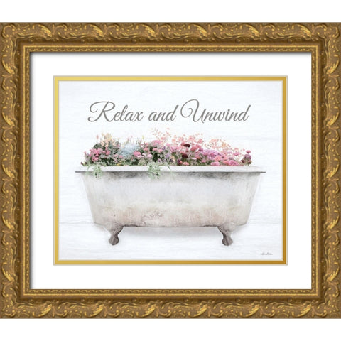Relax and Unwind Gold Ornate Wood Framed Art Print with Double Matting by Deiter, Lori