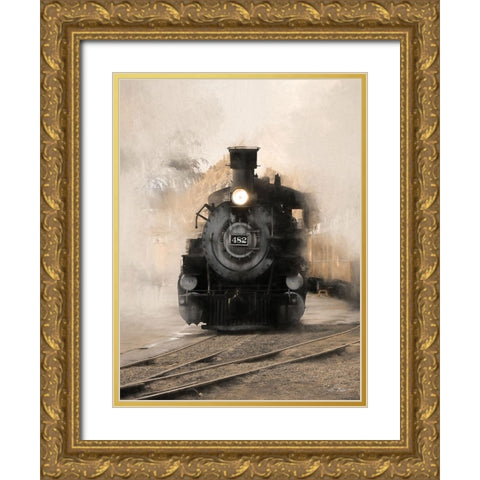 Durango Train Gold Ornate Wood Framed Art Print with Double Matting by Deiter, Lori