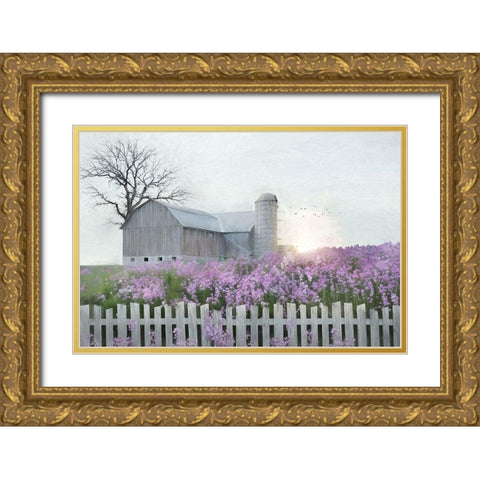 Spring Blessings Gold Ornate Wood Framed Art Print with Double Matting by Deiter, Lori