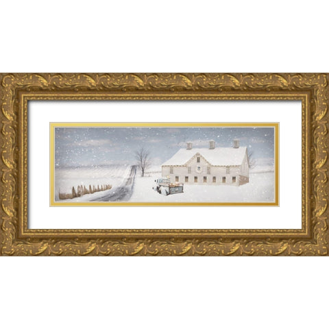 May Your Days be Merry Gold Ornate Wood Framed Art Print with Double Matting by Deiter, Lori