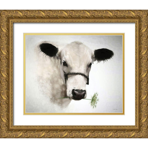 Flower Girl Gold Ornate Wood Framed Art Print with Double Matting by Deiter, Lori