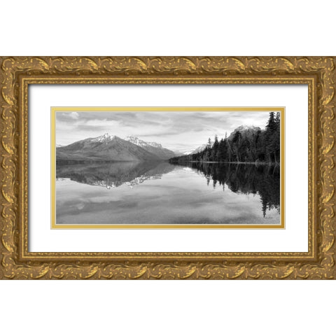 Lake McDonald   Gold Ornate Wood Framed Art Print with Double Matting by Deiter, Lori