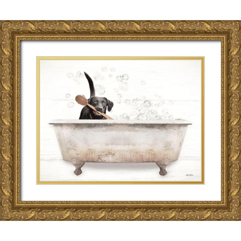 Scrubbing Bubbles Gold Ornate Wood Framed Art Print with Double Matting by Deiter, Lori