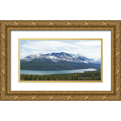 Medicine Lake Gold Ornate Wood Framed Art Print with Double Matting by Deiter, Lori