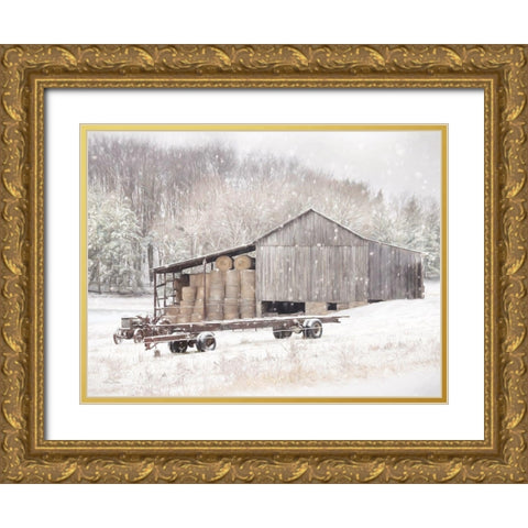 The Farmers Harvest Gold Ornate Wood Framed Art Print with Double Matting by Deiter, Lori