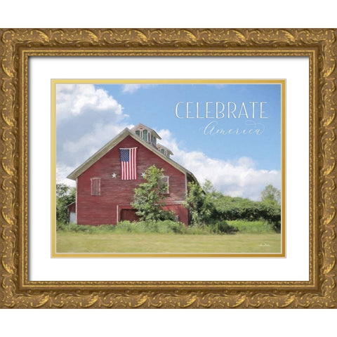 Celebrate America Gold Ornate Wood Framed Art Print with Double Matting by Deiter, Lori