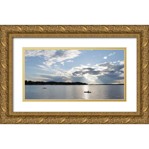 The River is Calling Gold Ornate Wood Framed Art Print with Double Matting by Deiter, Lori