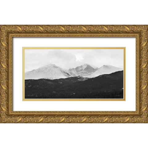Estes Park Mountains   Gold Ornate Wood Framed Art Print with Double Matting by Deiter, Lori