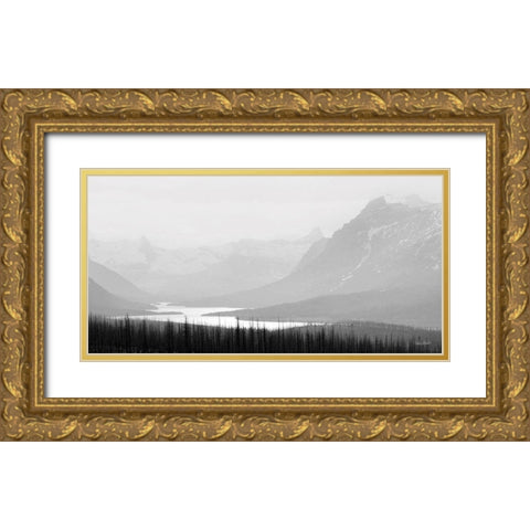 St. Marys Lake   Gold Ornate Wood Framed Art Print with Double Matting by Deiter, Lori