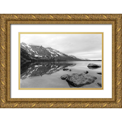 Jenny Lake    Gold Ornate Wood Framed Art Print with Double Matting by Deiter, Lori