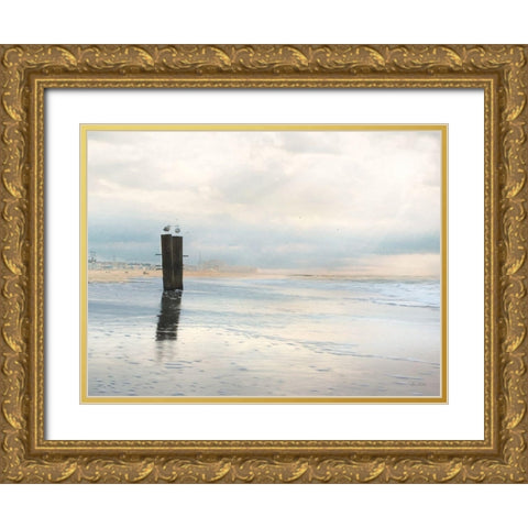 Sunrise at the Beach Gold Ornate Wood Framed Art Print with Double Matting by Deiter, Lori