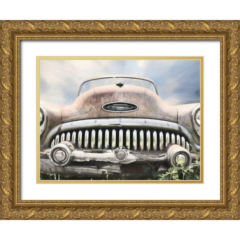 Rusty Buick Gold Ornate Wood Framed Art Print with Double Matting by Deiter, Lori