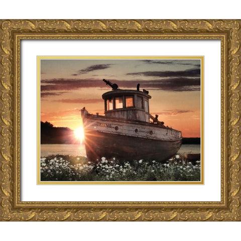 Anna Gold Ornate Wood Framed Art Print with Double Matting by Deiter, Lori