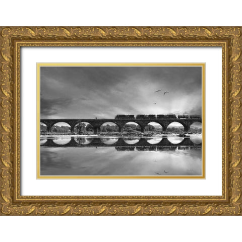 All Aboard   Gold Ornate Wood Framed Art Print with Double Matting by Deiter, Lori