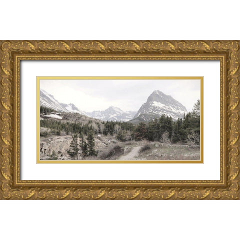 Glacier National Park Gold Ornate Wood Framed Art Print with Double Matting by Deiter, Lori