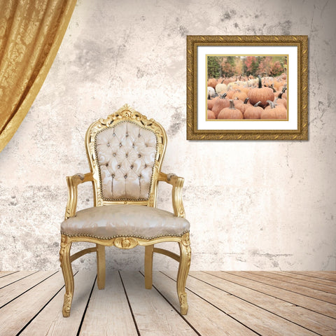 The Perfect Pumpkin Gold Ornate Wood Framed Art Print with Double Matting by Deiter, Lori