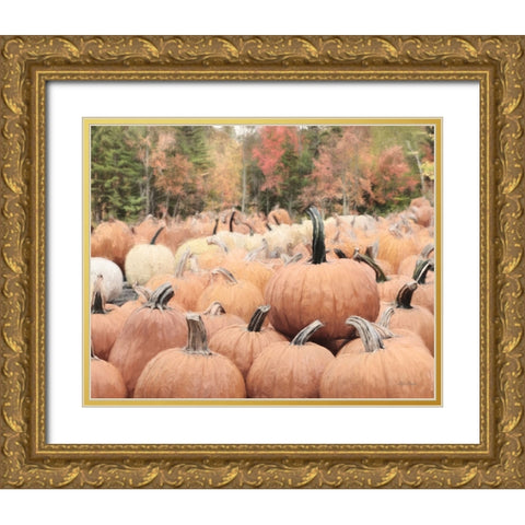The Perfect Pumpkin Gold Ornate Wood Framed Art Print with Double Matting by Deiter, Lori
