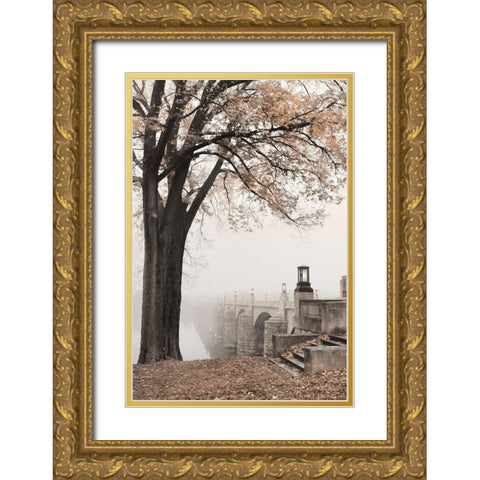 Market Street in Autumn Gold Ornate Wood Framed Art Print with Double Matting by Deiter, Lori