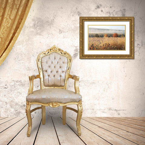 Autumn Shades Gold Ornate Wood Framed Art Print with Double Matting by Deiter, Lori