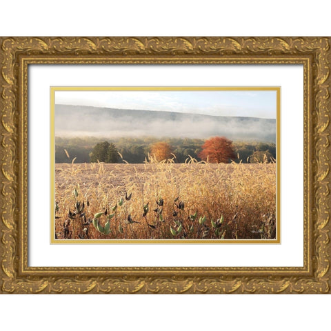 Autumn Shades Gold Ornate Wood Framed Art Print with Double Matting by Deiter, Lori