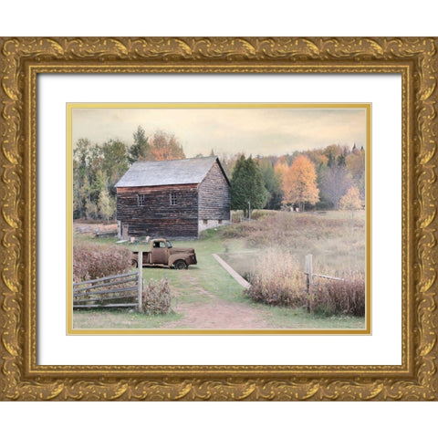 Fall on the Farm I Gold Ornate Wood Framed Art Print with Double Matting by Deiter, Lori