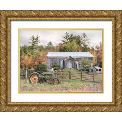 Fall on the Farm II Gold Ornate Wood Framed Art Print with Double Matting by Deiter, Lori