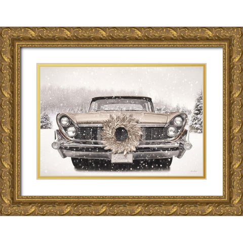 Snowy Lincoln    Gold Ornate Wood Framed Art Print with Double Matting by Deiter, Lori