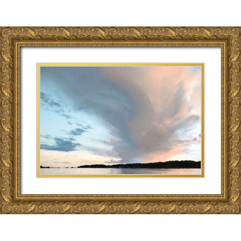 Pastel Reflections Gold Ornate Wood Framed Art Print with Double Matting by Deiter, Lori