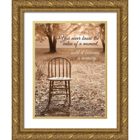 Value of a Moment Gold Ornate Wood Framed Art Print with Double Matting by Deiter, Lori