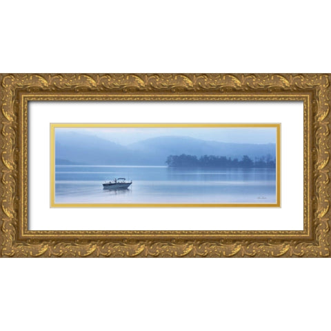 Raystown Fisherman Gold Ornate Wood Framed Art Print with Double Matting by Deiter, Lori