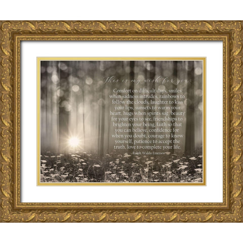 My Wish for You - Trees Gold Ornate Wood Framed Art Print with Double Matting by Deiter, Lori
