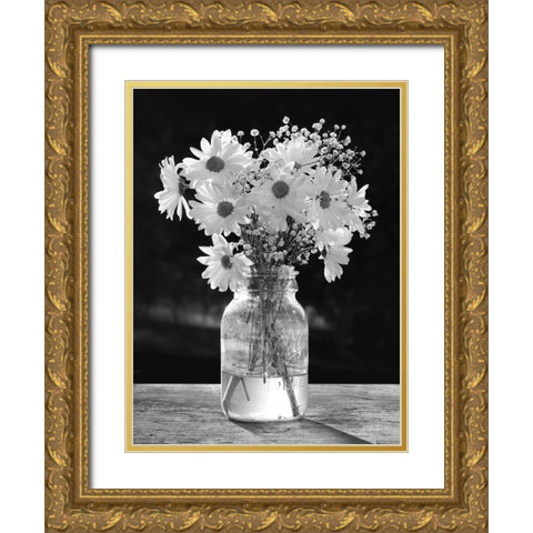 Morning Daisies II Gold Ornate Wood Framed Art Print with Double Matting by Deiter, Lori