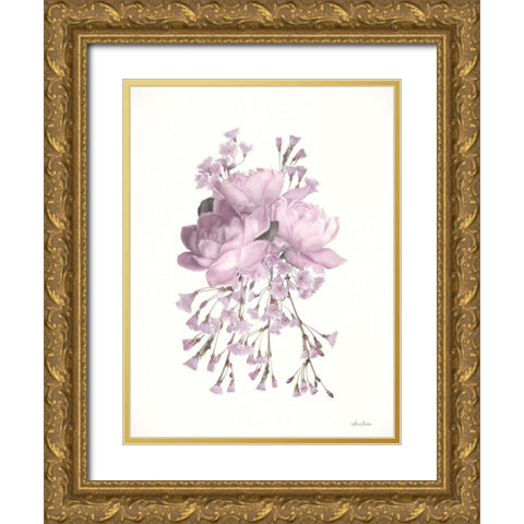Roses and Blossoms I Gold Ornate Wood Framed Art Print with Double Matting by Deiter, Lori