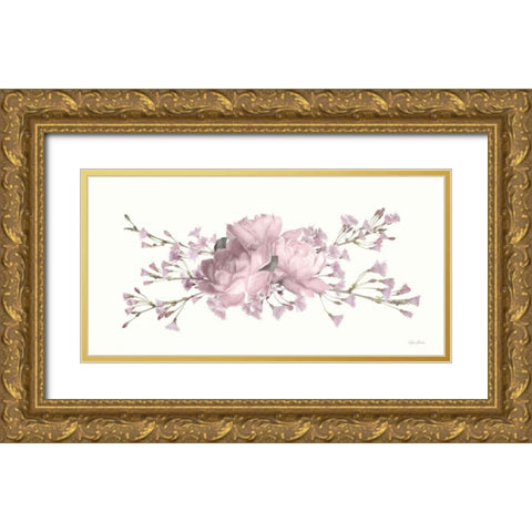 Roses and Blossoms II Gold Ornate Wood Framed Art Print with Double Matting by Deiter, Lori