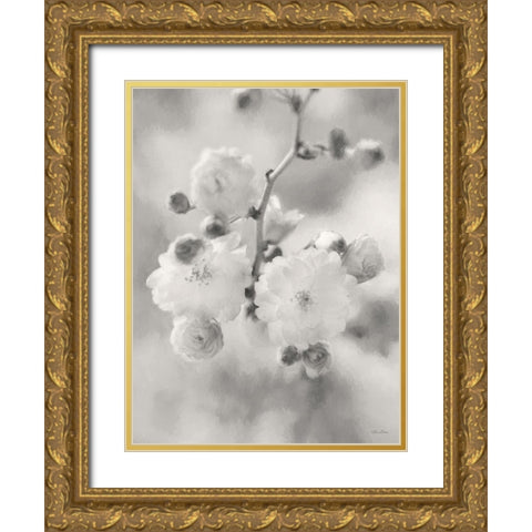 Painted Blossoms I Gold Ornate Wood Framed Art Print with Double Matting by Deiter, Lori