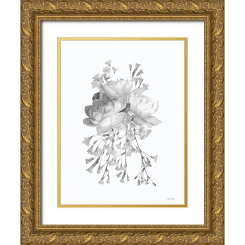 Blossoms and Roses I Gold Ornate Wood Framed Art Print with Double Matting by Deiter, Lori