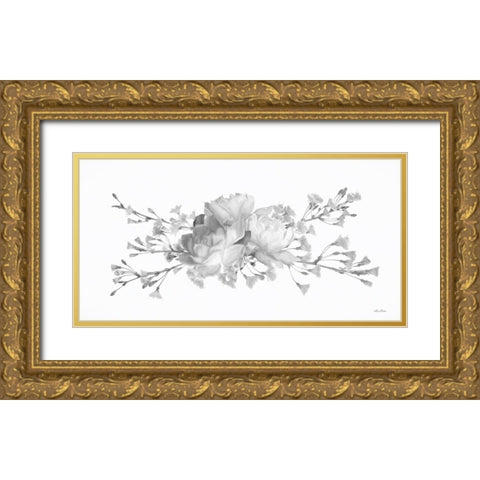 Blossoms and Roses II Gold Ornate Wood Framed Art Print with Double Matting by Deiter, Lori