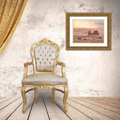 Dusty Desert II Gold Ornate Wood Framed Art Print with Double Matting by Deiter, Lori