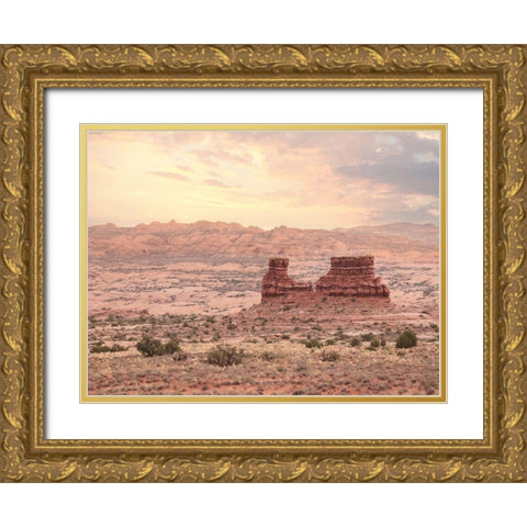 Dusty Desert II Gold Ornate Wood Framed Art Print with Double Matting by Deiter, Lori