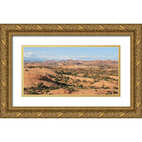Moab Sand Flats II Gold Ornate Wood Framed Art Print with Double Matting by Deiter, Lori