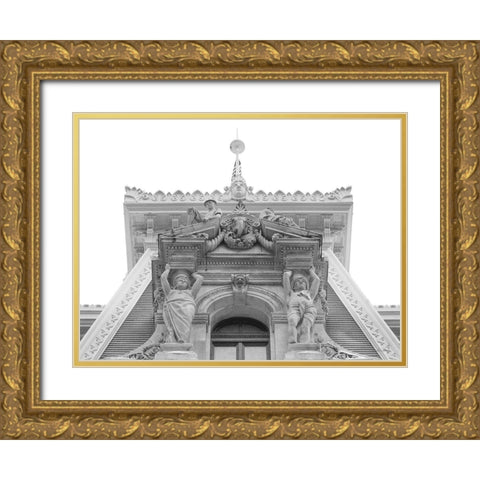 Philadelphia Architecture Gold Ornate Wood Framed Art Print with Double Matting by Deiter, Lori