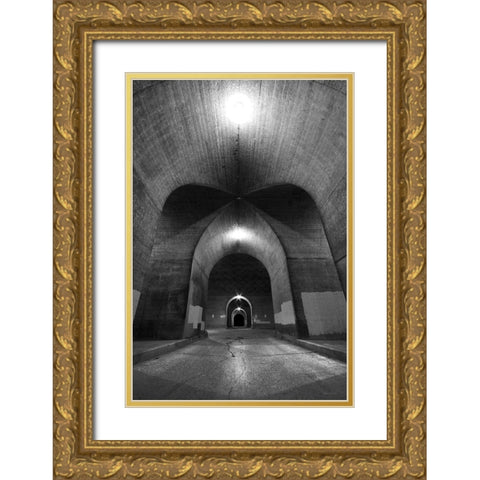 Beneath the State Street Bridge Gold Ornate Wood Framed Art Print with Double Matting by Deiter, Lori