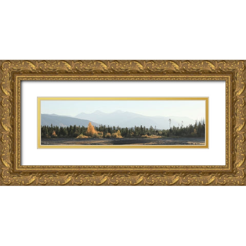 Dillon Dam Sunrise Gold Ornate Wood Framed Art Print with Double Matting by Deiter, Lori