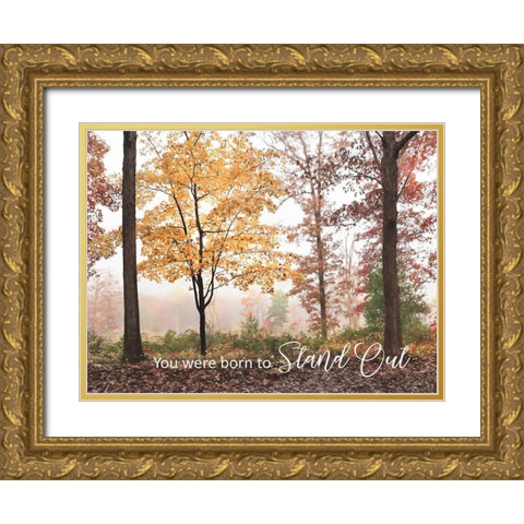 You Were Born to Stand Out Gold Ornate Wood Framed Art Print with Double Matting by Deiter, Lori