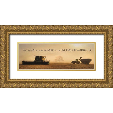 The Farmer Gold Ornate Wood Framed Art Print with Double Matting by Deiter, Lori