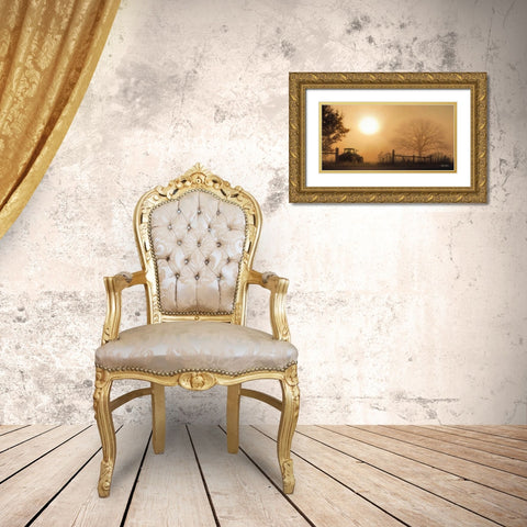 Start Your Engines Gold Ornate Wood Framed Art Print with Double Matting by Deiter, Lori